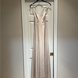 Azazie Elegant Champagne “Frost” Gown